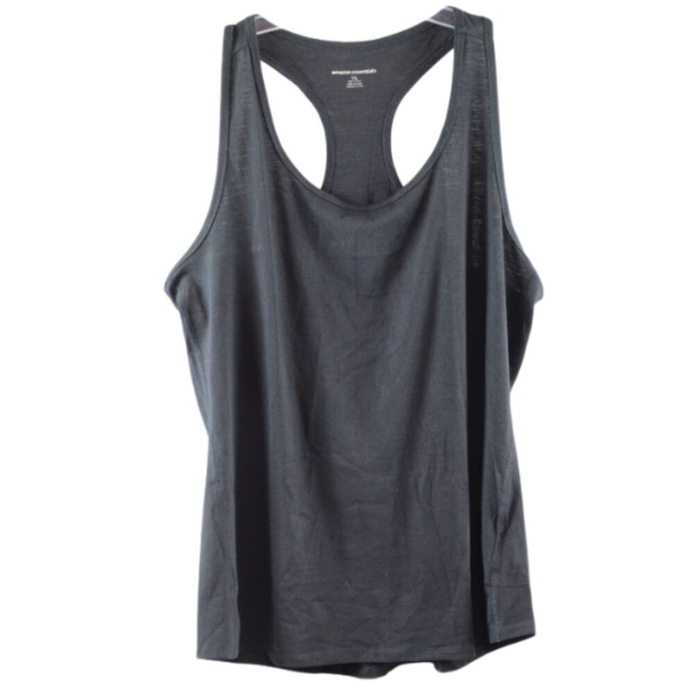 Amazon Essentials Black Women's Racerback Tank Top Pullover Large 053